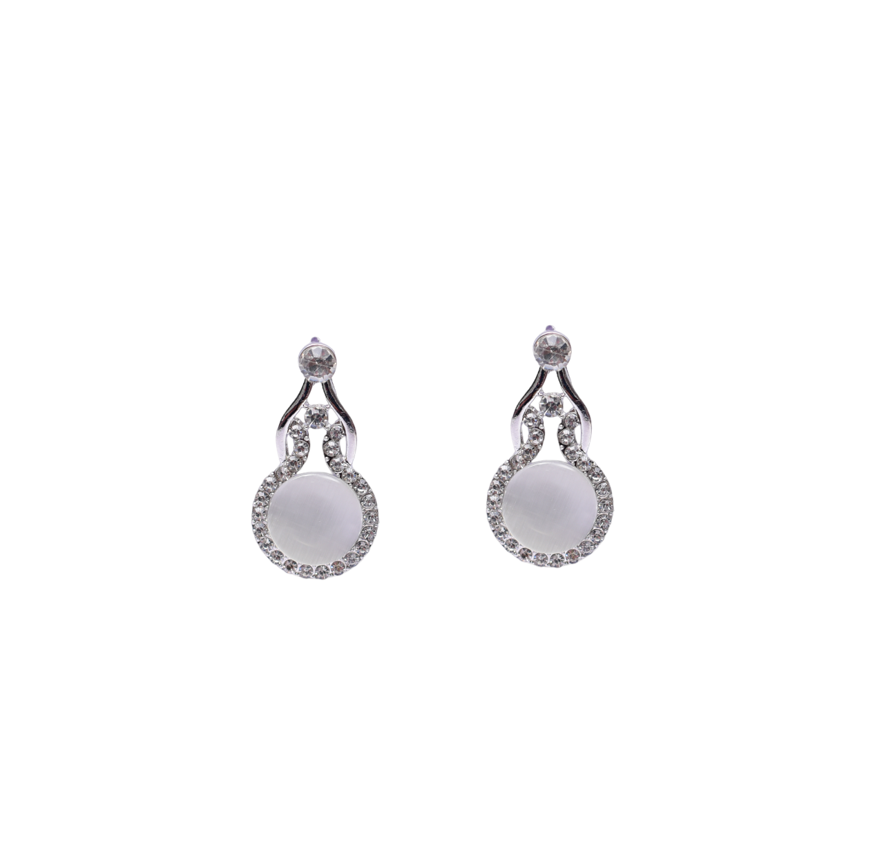 Namokriti Elegant Silver Crystal Drop Earrings – Perfect for Every Occasion!